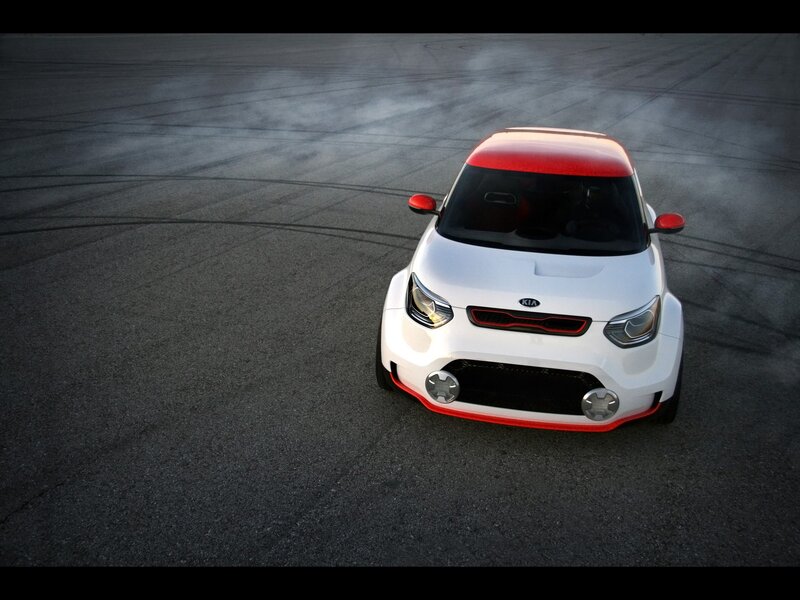 White Kia Concept Car — Dramatic