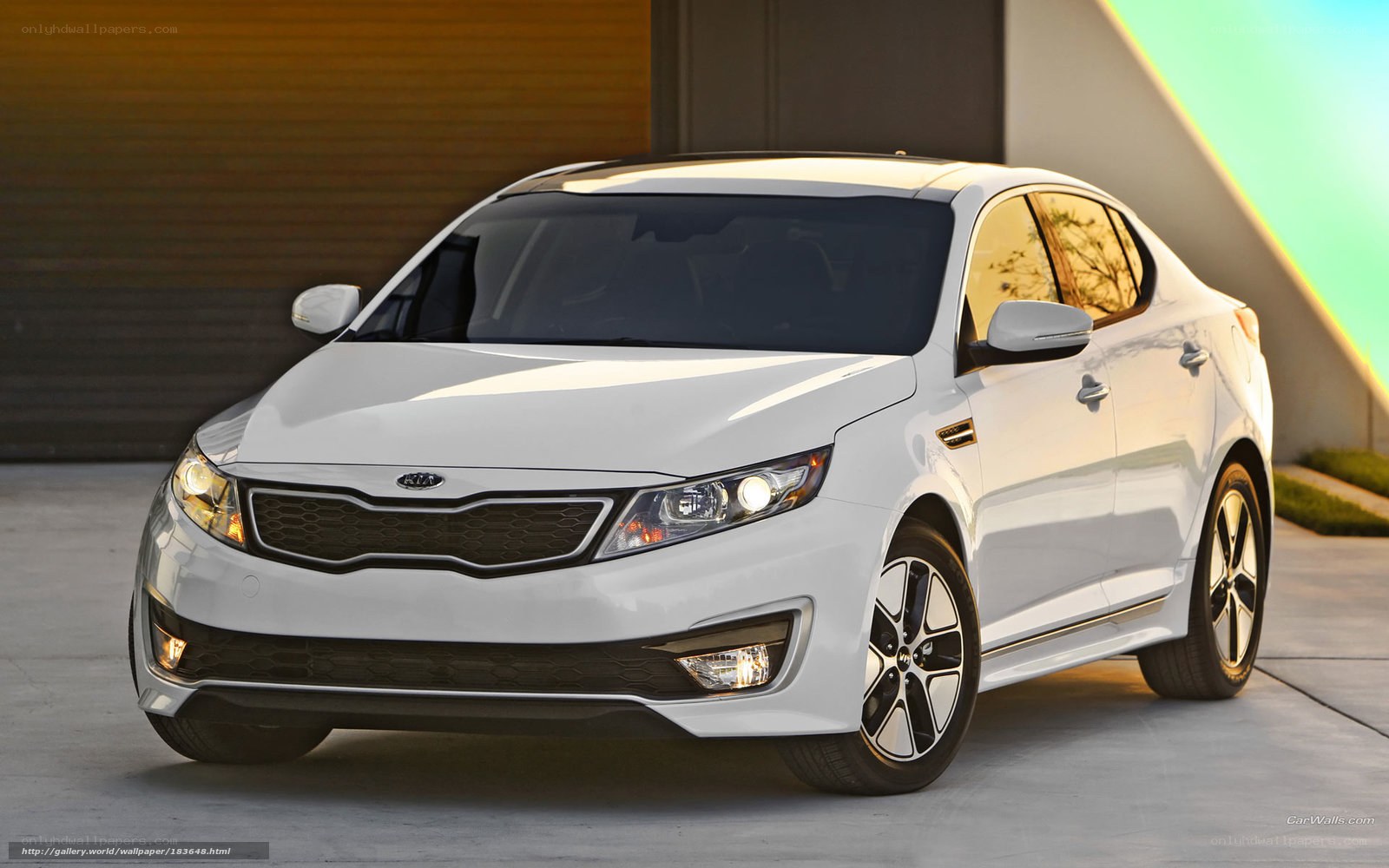 White Kia Optima sedan