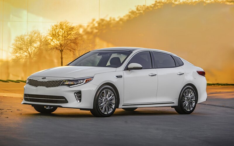 White Kia Sedan