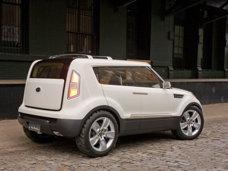 White Kia Soul Concept Car — Urban, Photograph