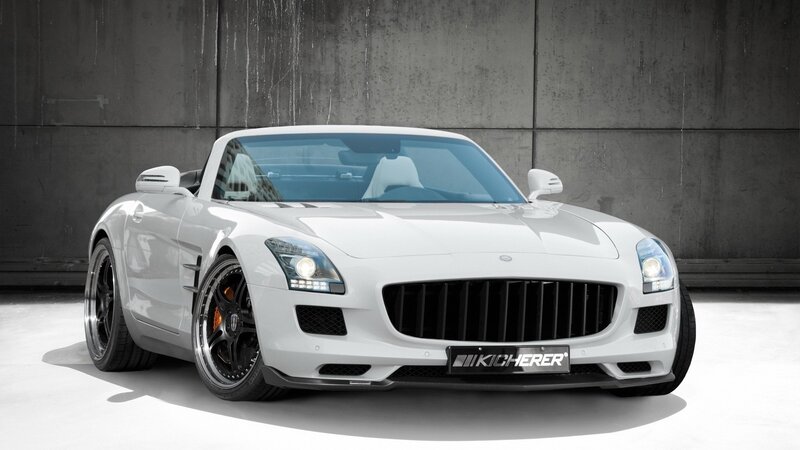 White Kicherer sports car