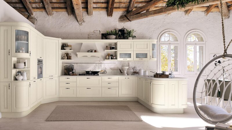 White Kitchen Interior — Serene