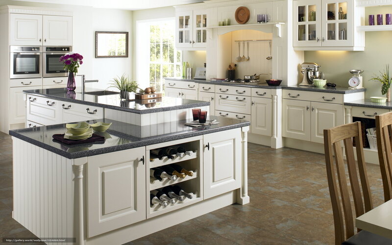 White Kitchen Island
