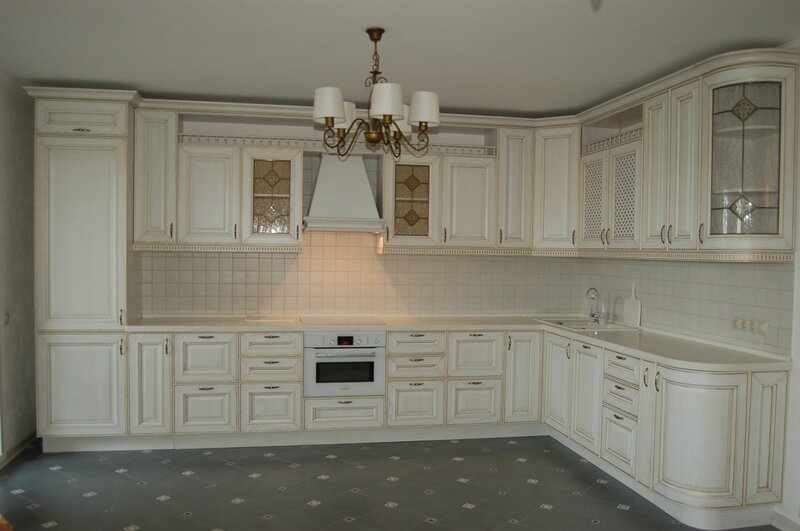 white kitchen with cabinets
