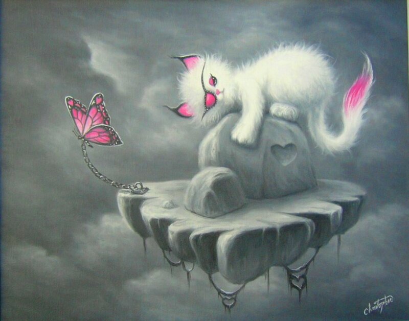 White Kitten with Pink Ears