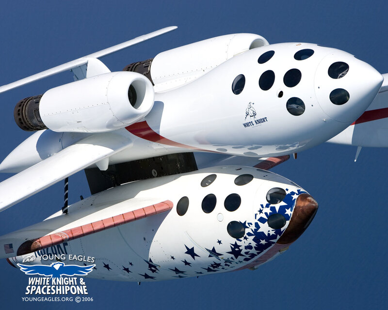 White Knight and SpaceshipOne in flight