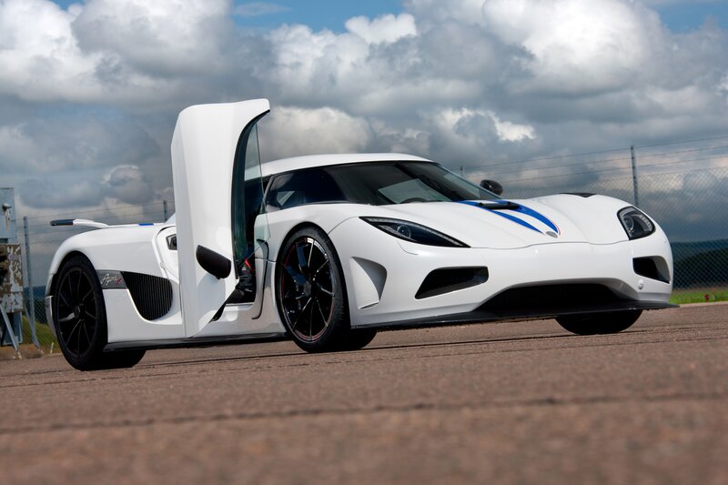 White Koenigsegg Agera R sports car