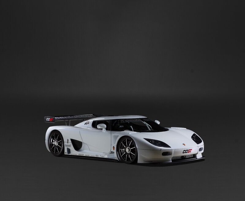 White Koenigsegg CC GT race car
