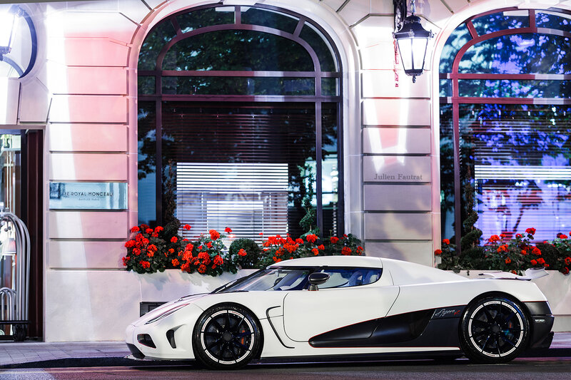 White Koenigsegg in Paris