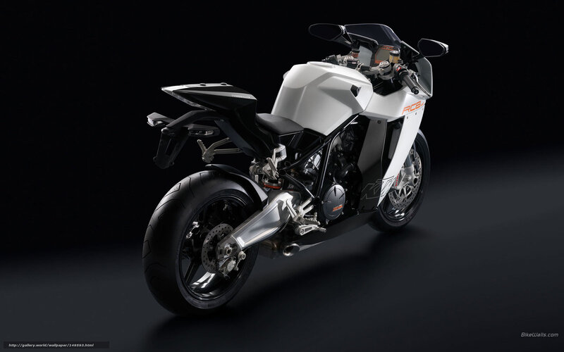 white ktm rcb motorcycle