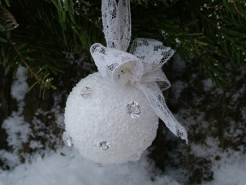 White Lace Ornament