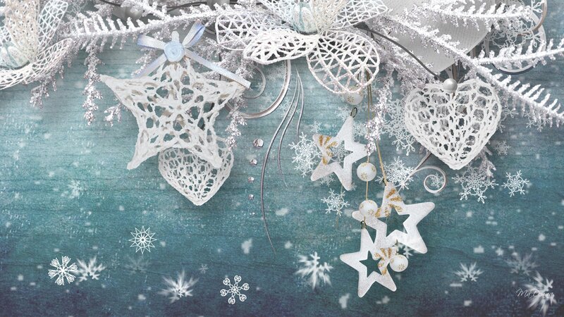 White Lace Ornaments