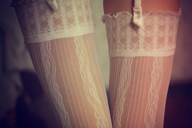 White Lace Stockings