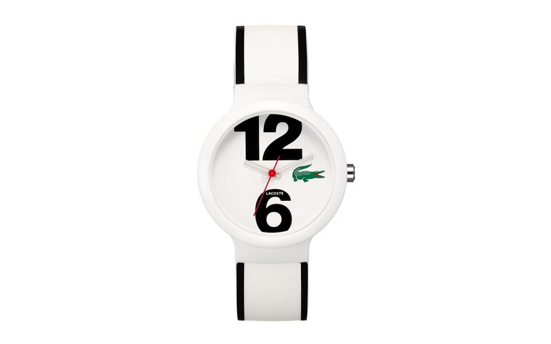 white lacoste watch