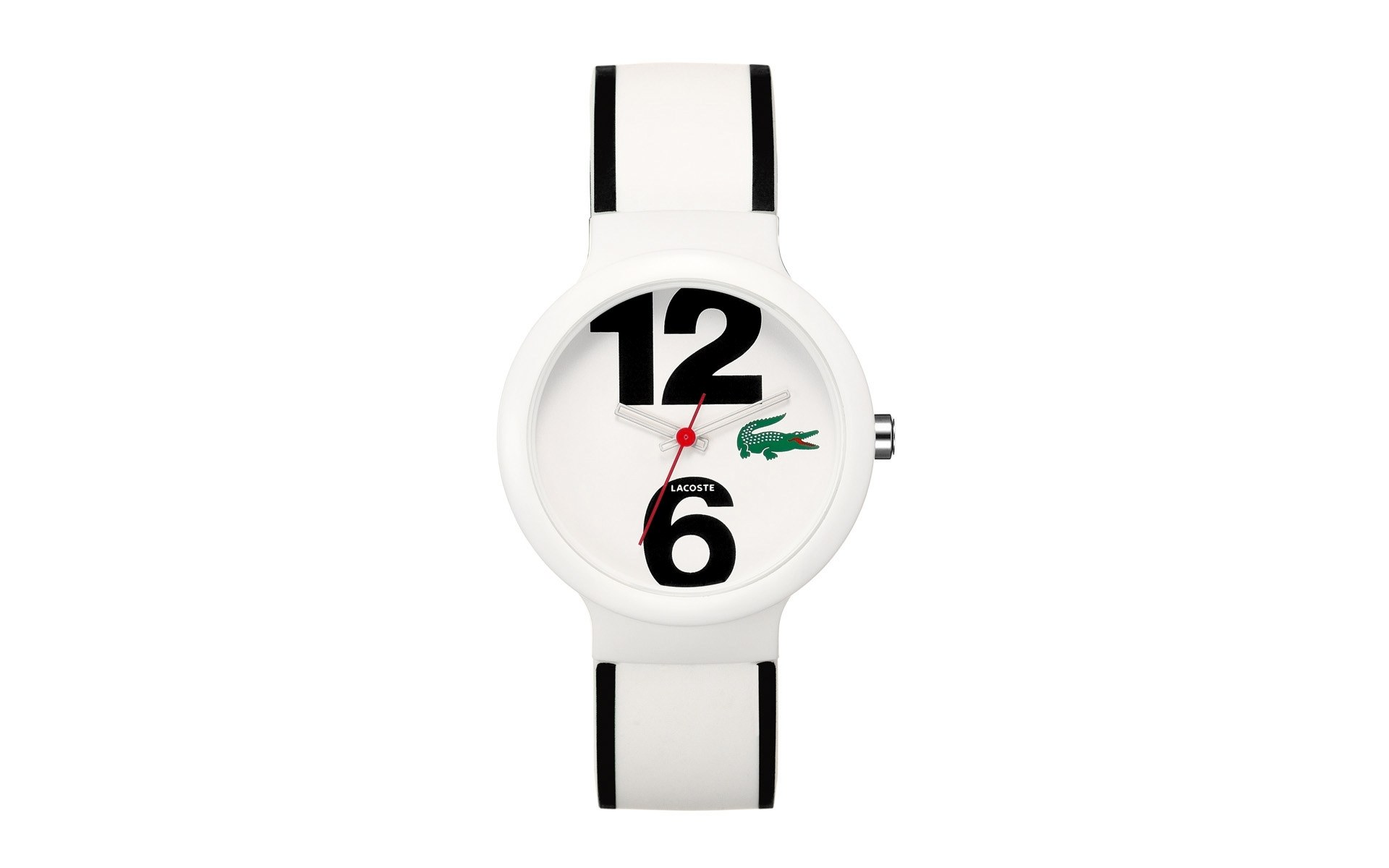 white lacoste watch