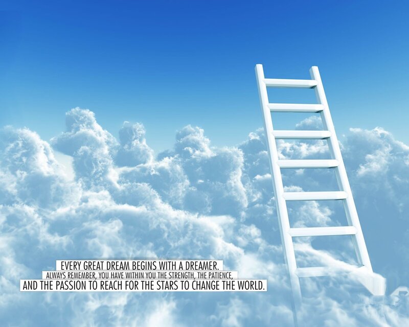 White Ladder in Clouds
