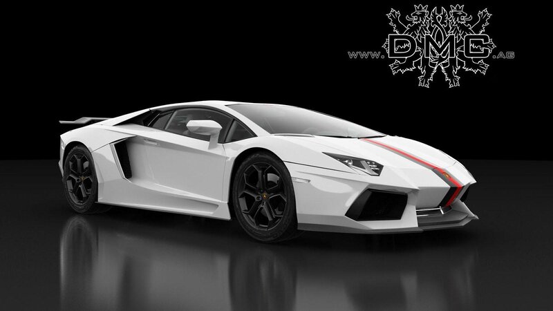 White Lamborghini Aventador — Dramatic, 3d Render, Black Wheels