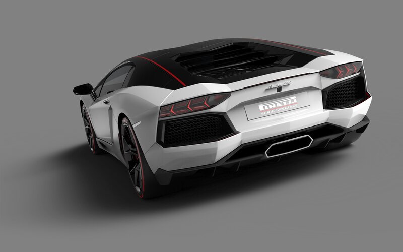 White Lamborghini Aventador — Dramatic, 3d Render, Car
