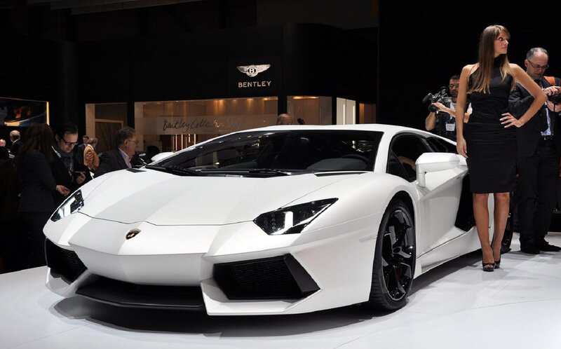 White Lamborghini Aventador — Formal, Photograph