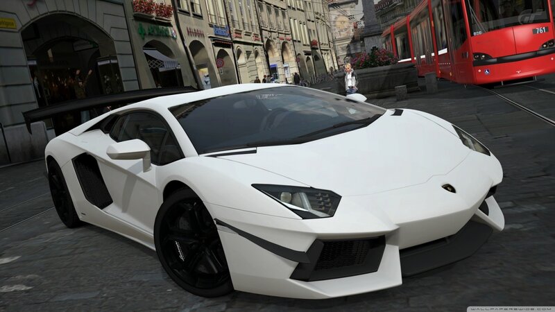 White Lamborghini Aventador — Urban, Afternoon, 3d Render