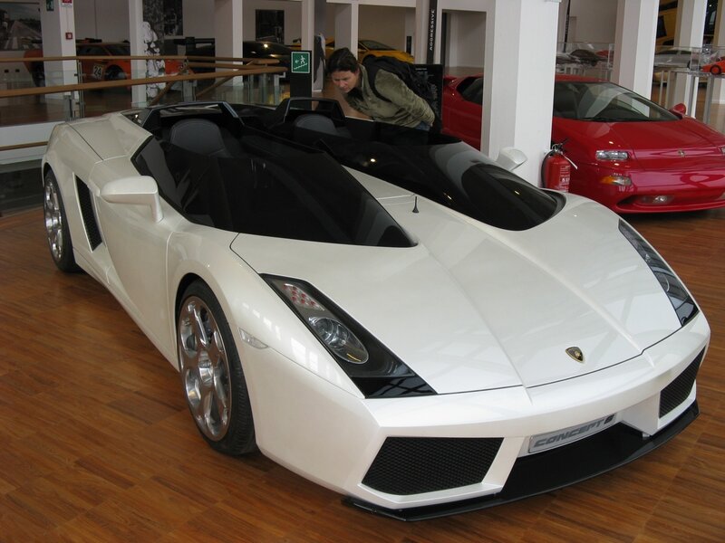 White Lamborghini Concept Car — Calm