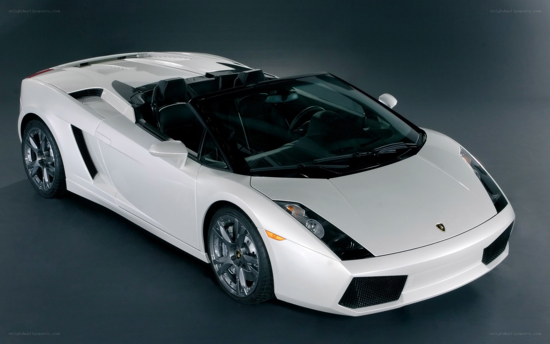 white lamborghini convertible