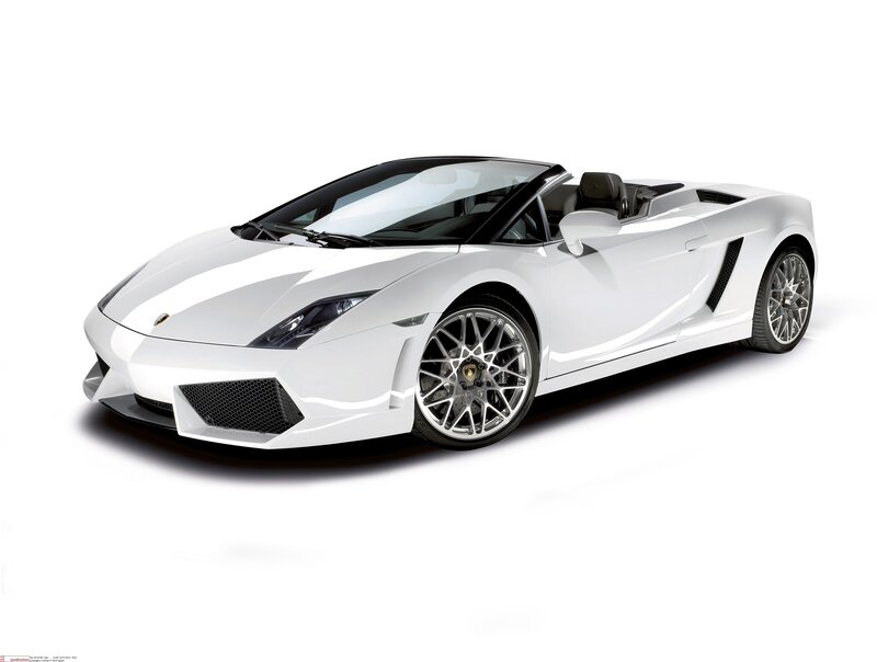 white lamborghini convertible