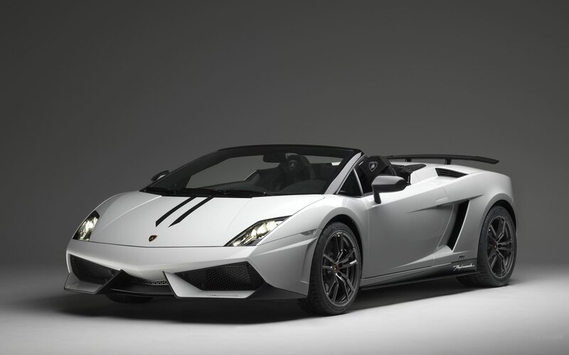 white lamborghini convertible