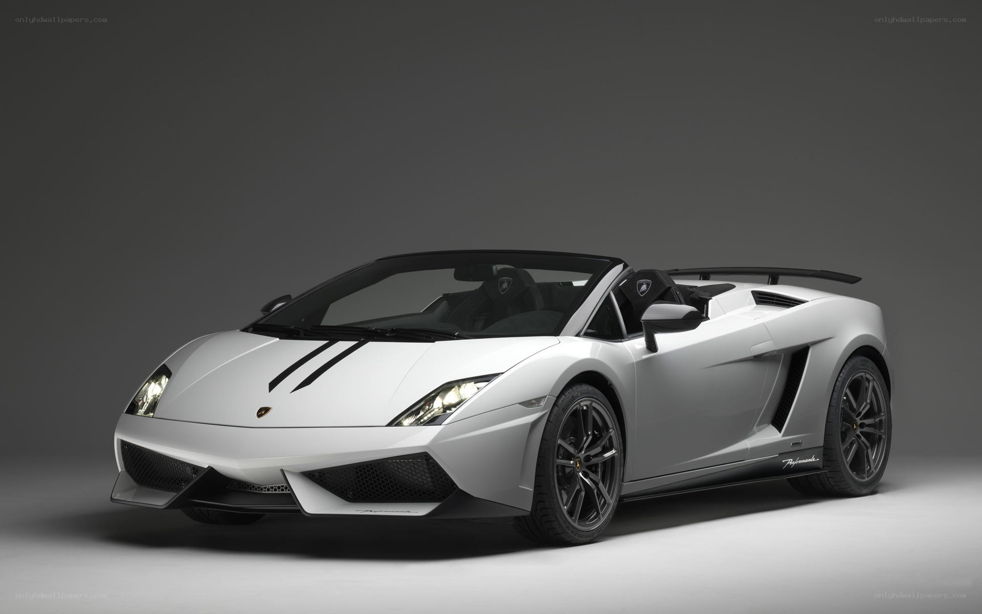 white lamborghini convertible