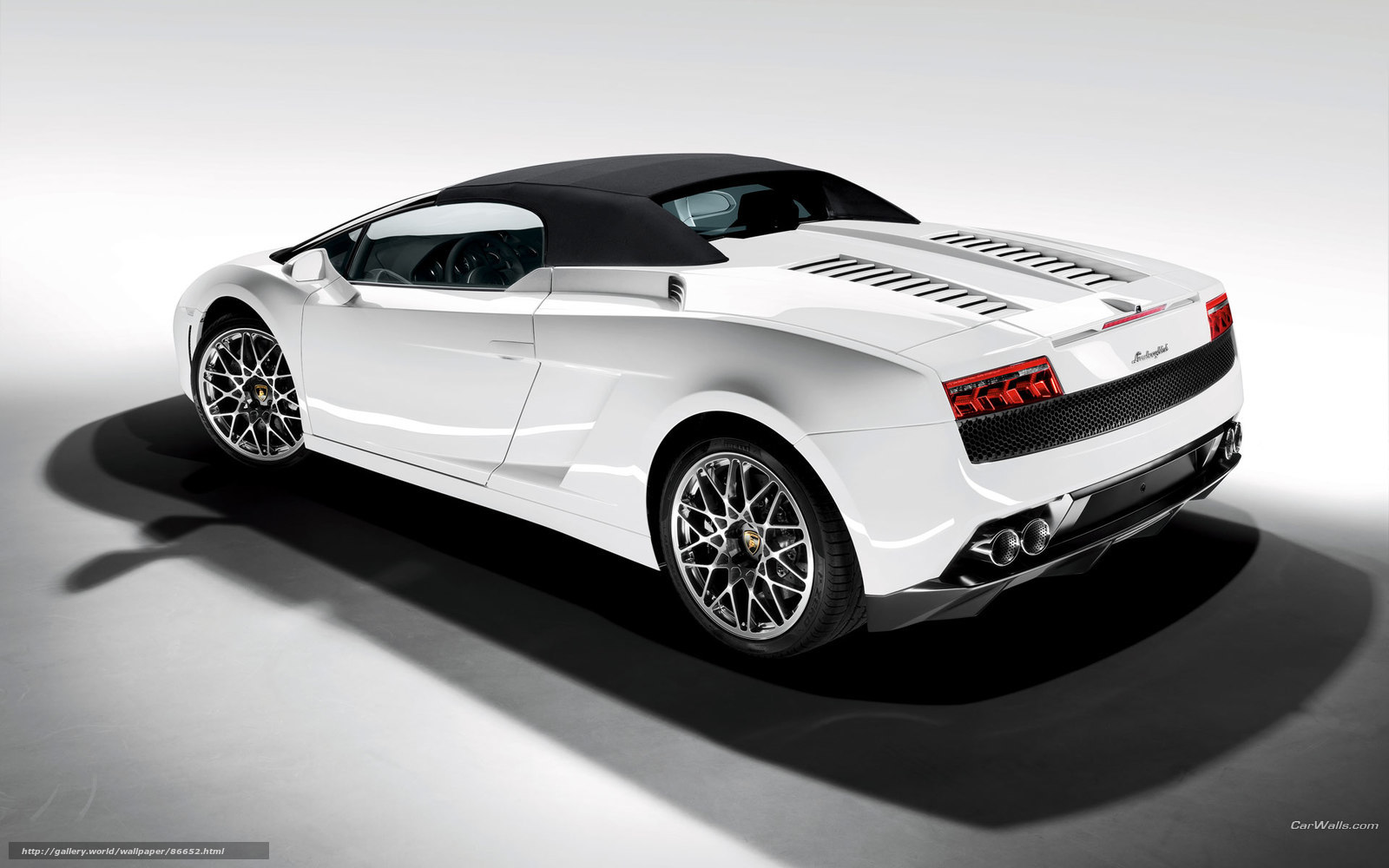 white lamborghini convertible