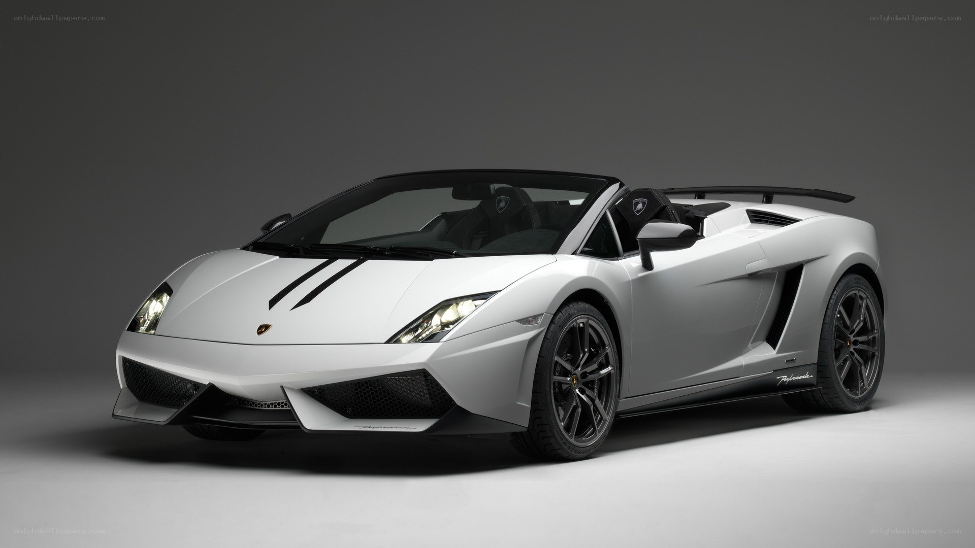 white lamborghini convertible