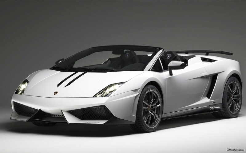 white lamborghini convertible