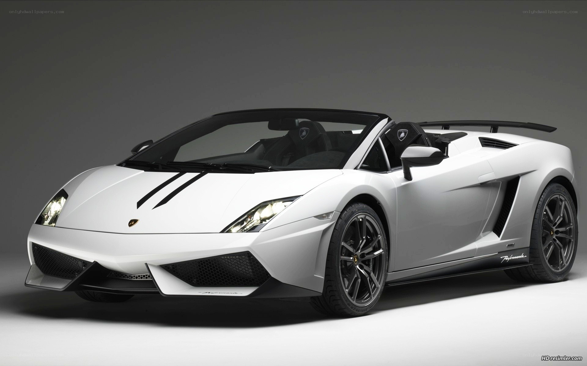 white lamborghini convertible