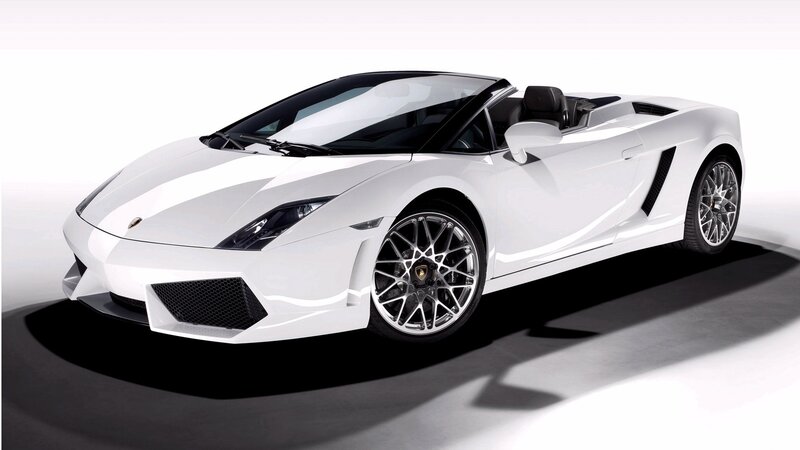 white lamborghini convertible