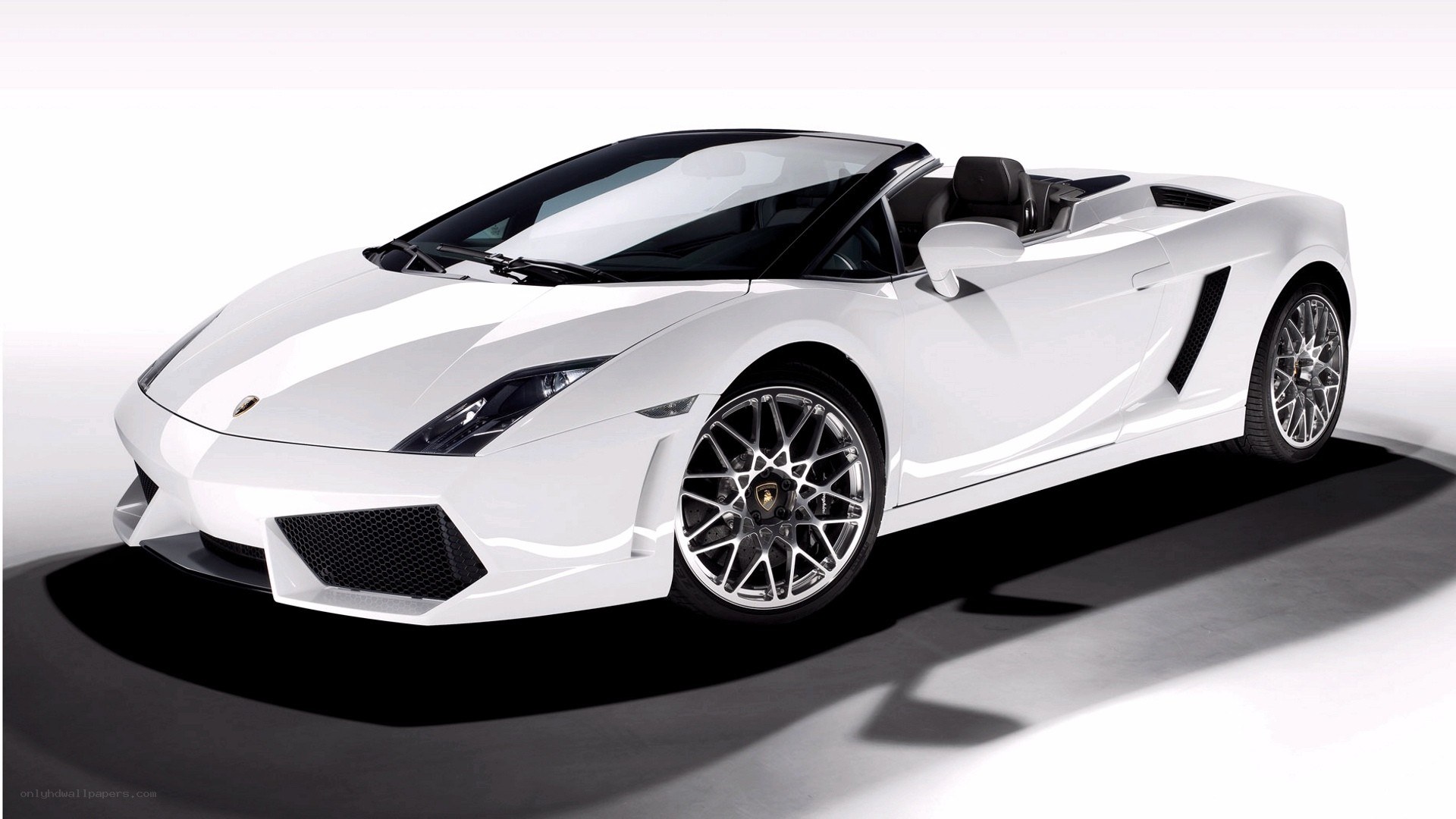 white lamborghini convertible