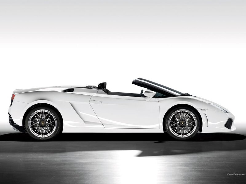 white lamborghini convertible