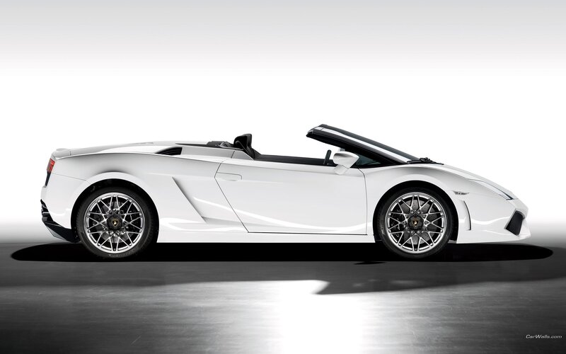 white lamborghini convertible