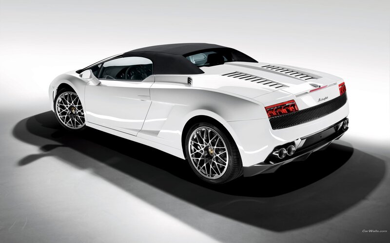 white lamborghini convertible