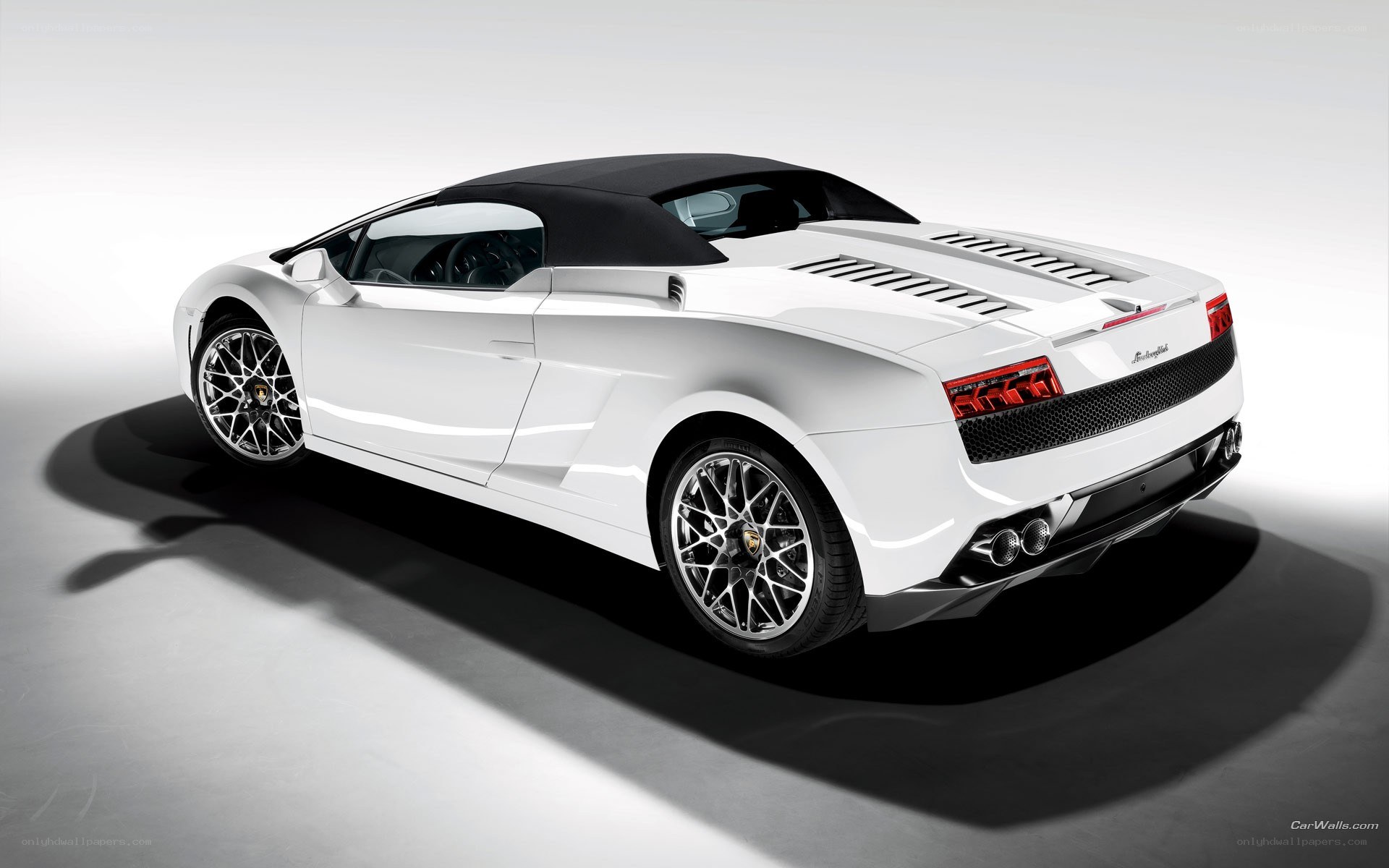 white lamborghini convertible