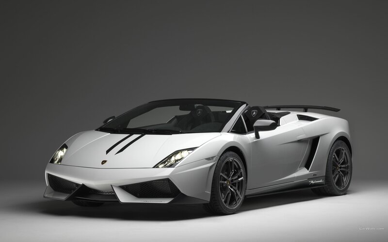 white lamborghini convertible