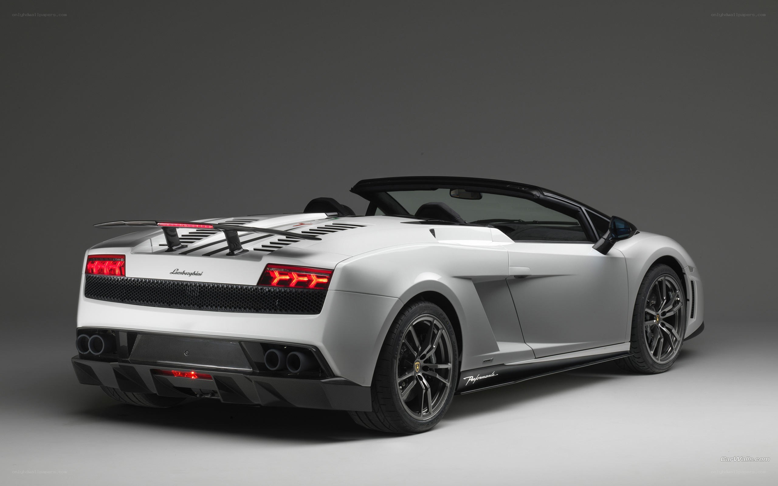 white lamborghini convertible