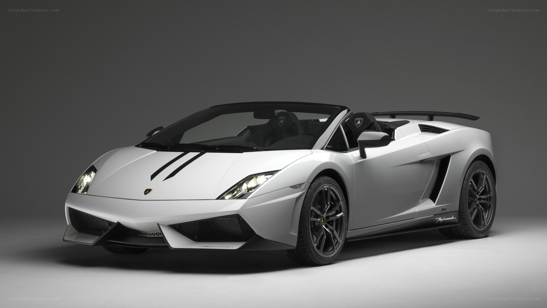 white lamborghini convertible