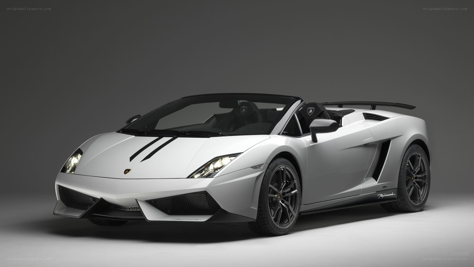 white lamborghini convertible