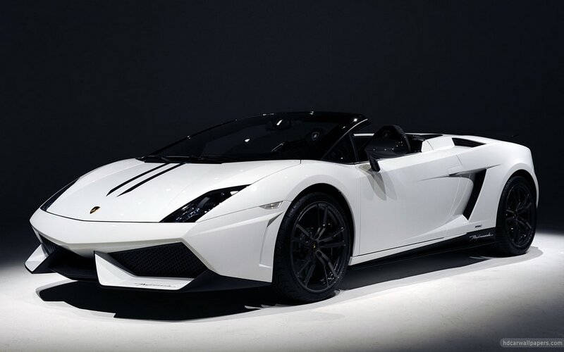 white lamborghini convertible