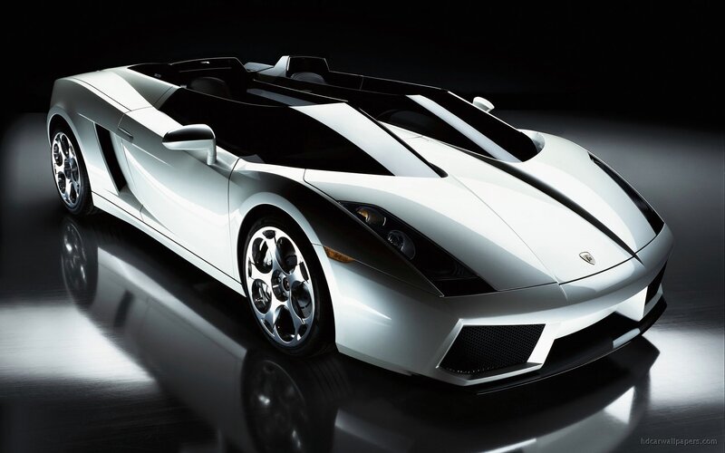 white lamborghini convertible