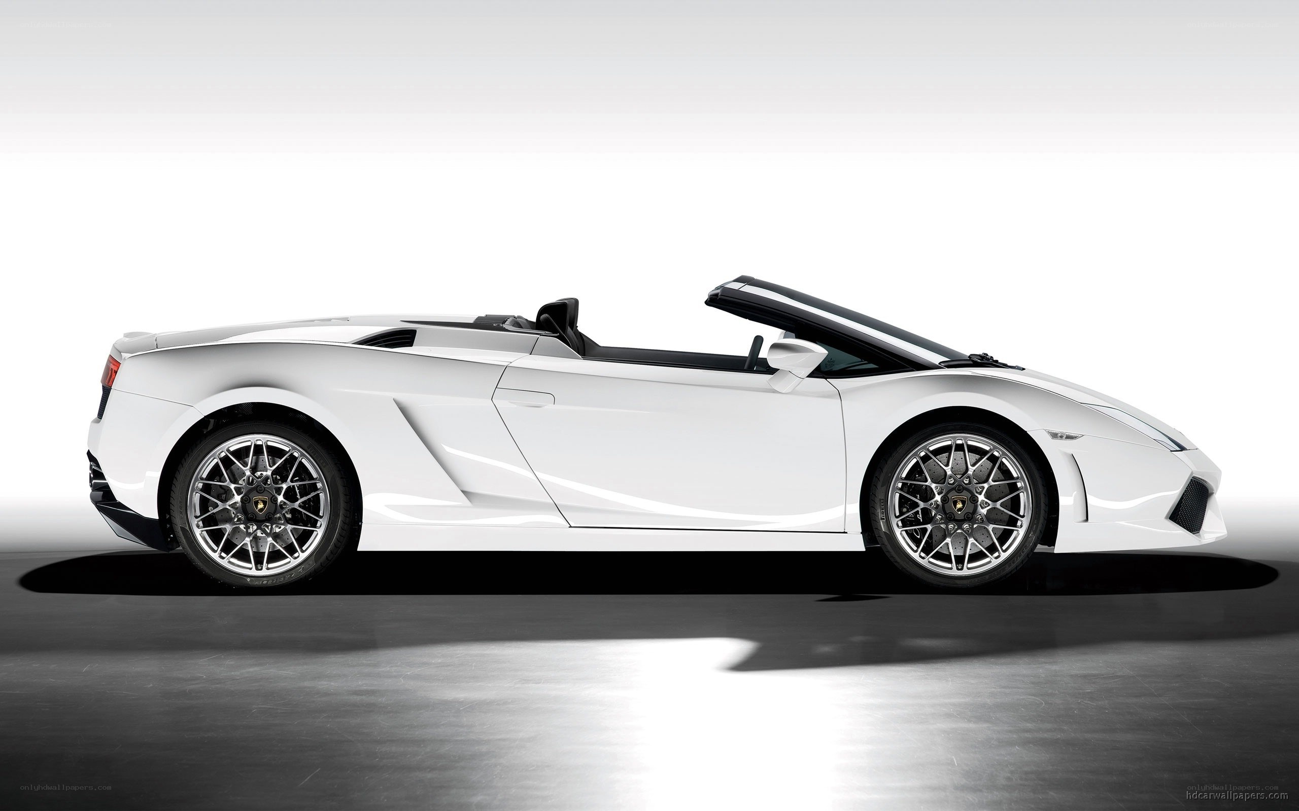 white lamborghini convertible