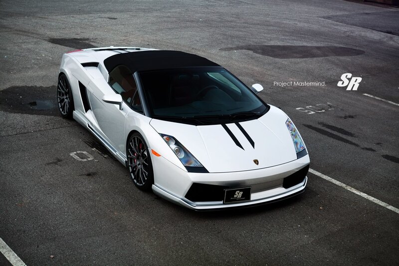 white lamborghini convertible