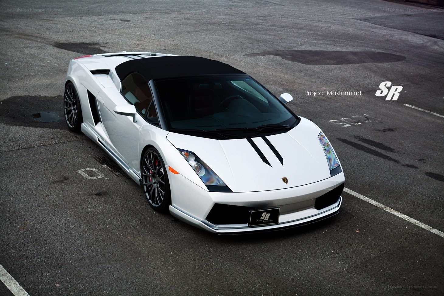 white lamborghini convertible