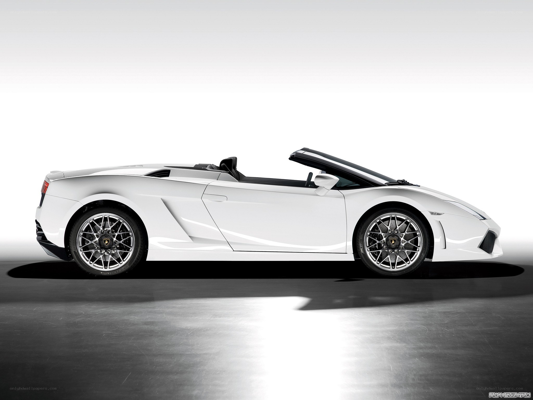 white lamborghini convertible