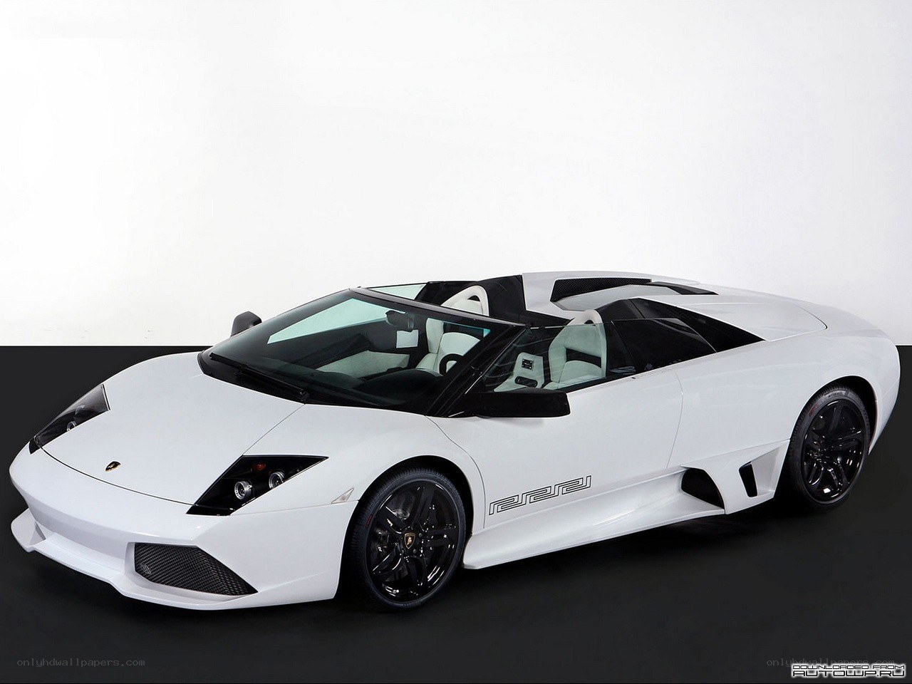 white lamborghini convertible